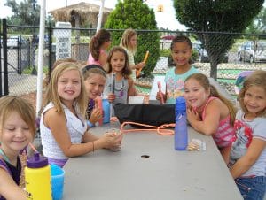 Midsummer party with junior campers